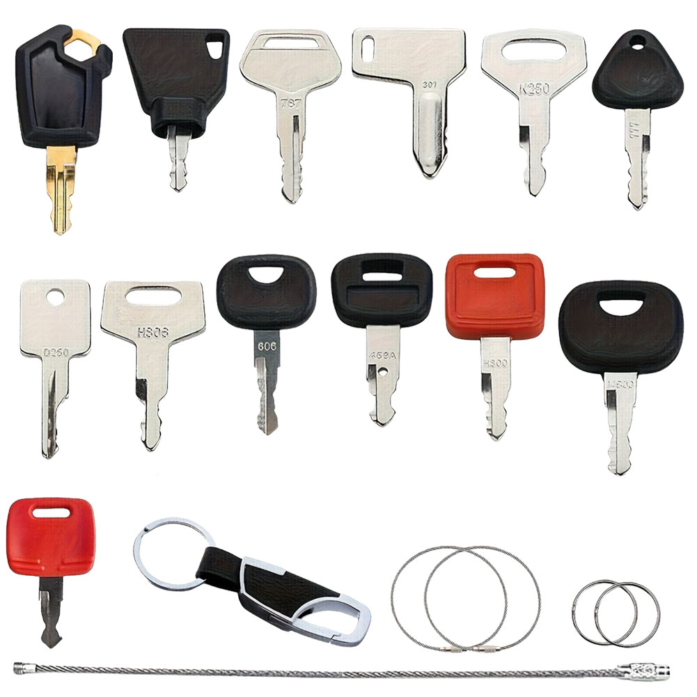 Heavy Equipment Keys Master Set - 13個入り 建設機械 トラクター・掘削機用 イグニッションキーセット 交換用 車両マスターキー
