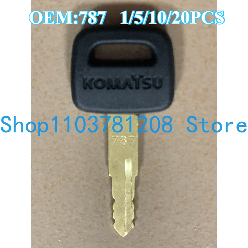 Heavy Equipment Komatsu - 1/5/10/20 個コマツ重機 787 ブラックハンドルキー掘削機ブルドーザーローダーバックホースターターに適しています