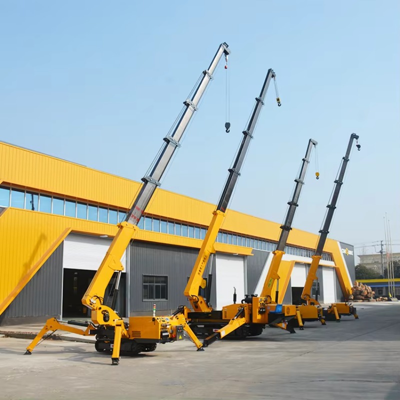 Heavy Equipment For Construction - 8T油圧スパイダークレーンヘビーデューティーミニクローラークレーンアウトリガー建設用吊り上げ機材資材運搬機械
