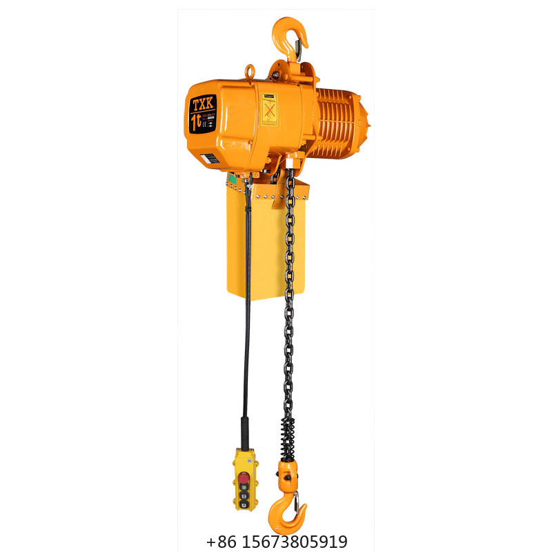 Electric Chain Hoist - 中国製卸売TXK単速1トンフック式電動チェーンホイストリフティングホイストクレーンチェーンホイスト工場