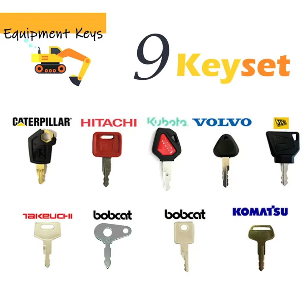 9 個マスター植物キーセット掘削機ダンパートラック JCB  - Heavy Equipment Keys Master Set のレビューと価格