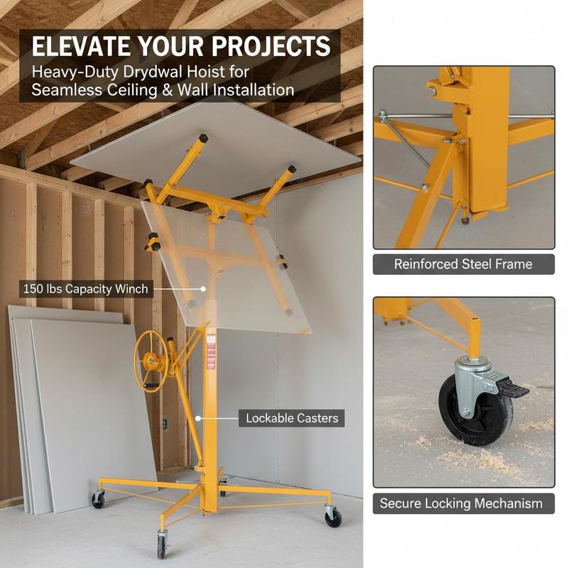 パネルジャック 11フィート 天井設置用 壁工事 家の改修用 - Heavy Equipment Yellow のレビューと価格