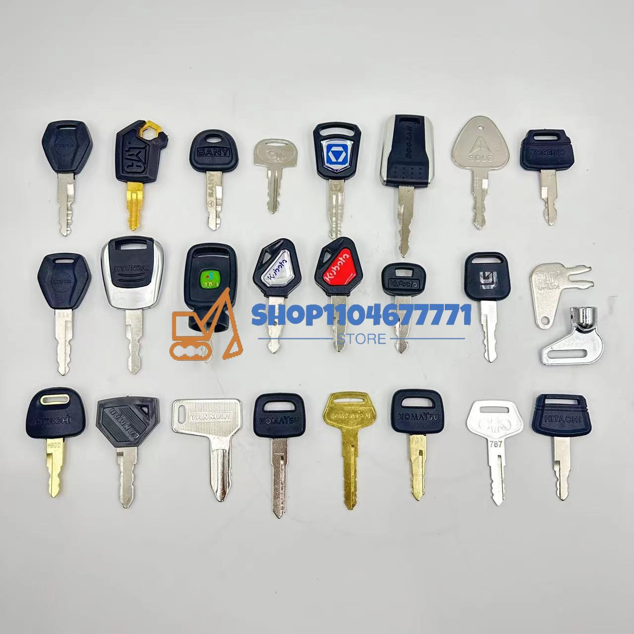 25個入り掘削機キー、Cat、Yanmar 52160キー、 - Heavy Equipment Keys Master Set のレビューと価格