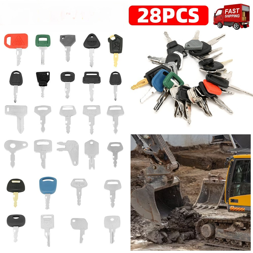 28個の掘削機キー、プラントディガーマスターセット（BOBC - Heavy Equipment Keys Master Set のレビューと価格